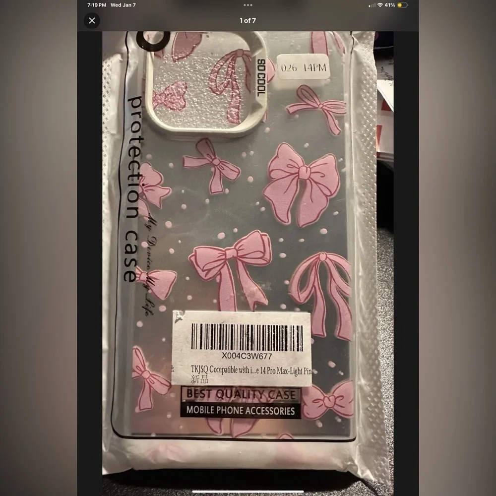 Pink Bow Pattern Phone Case